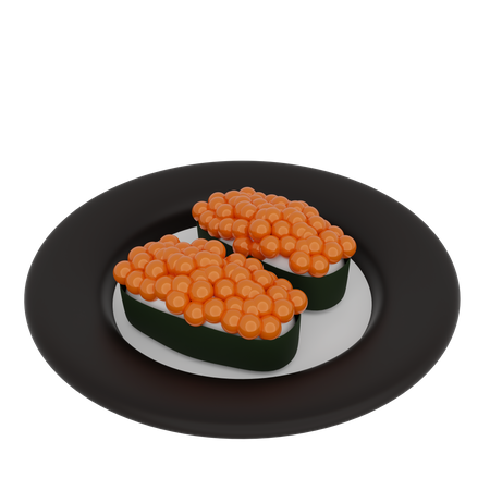 Sushi aux œufs de saumon  3D Icon