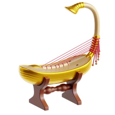 Saung Gauk (Burmese Harp)  3D Icon