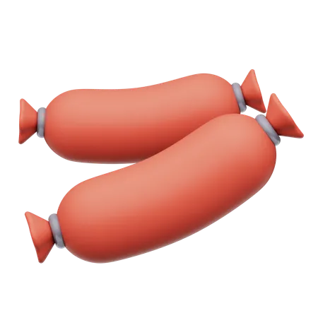 Sausage  3D Icon