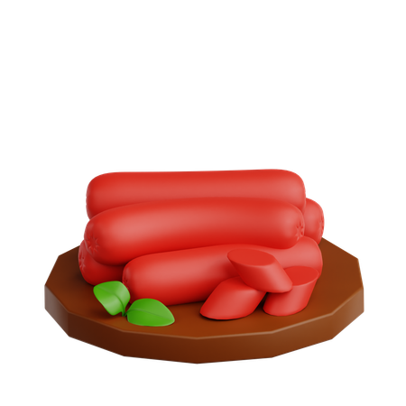 Sausage  3D Icon