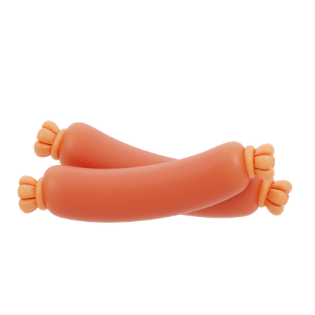 Sausage  3D Icon