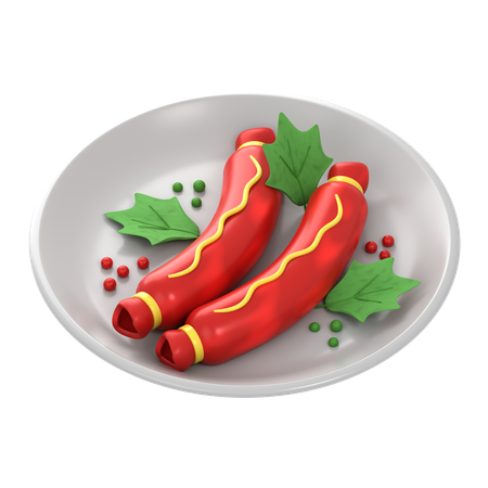 Sausage  3D Icon