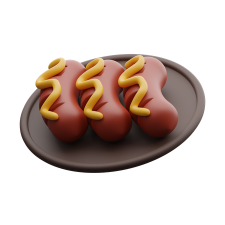 Sausage  3D Icon