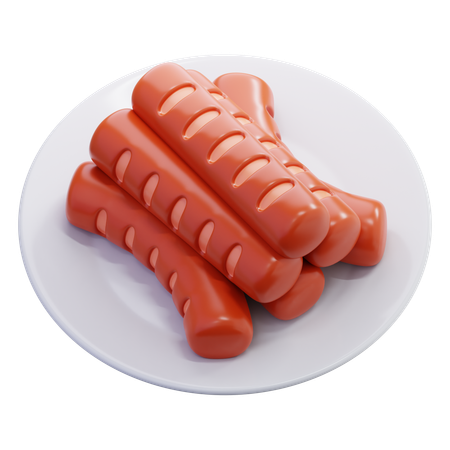 Sausage  3D Icon