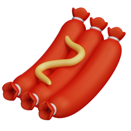 Sausage  3D Icon