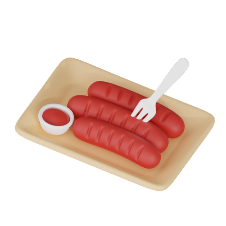 Sausage  3D Icon