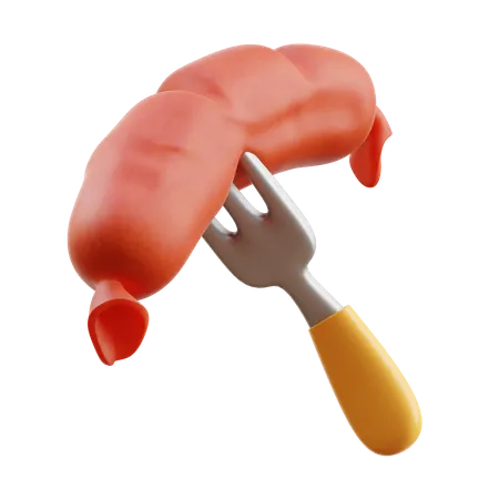 Sausage  3D Illustration