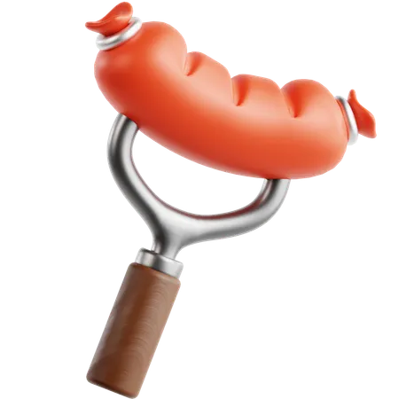 Sausage Barbecue  3D Icon