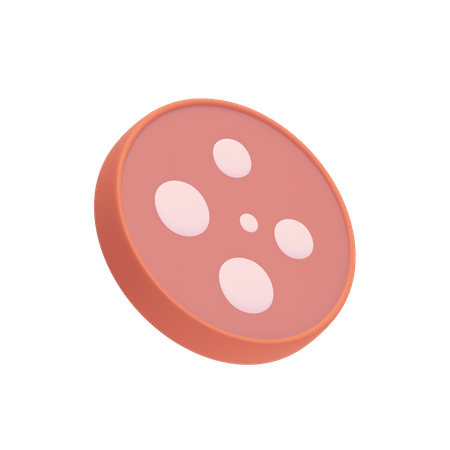 Sausage slice  3D Icon