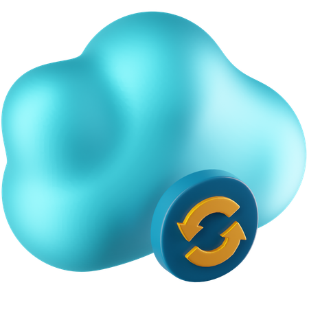 Sauvegarde sur le cloud  3D Icon