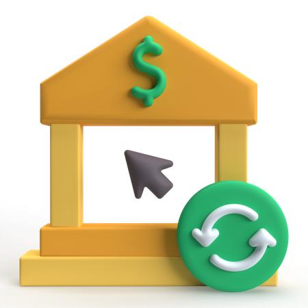 Sauvegarde des données bancaires  3D Icon