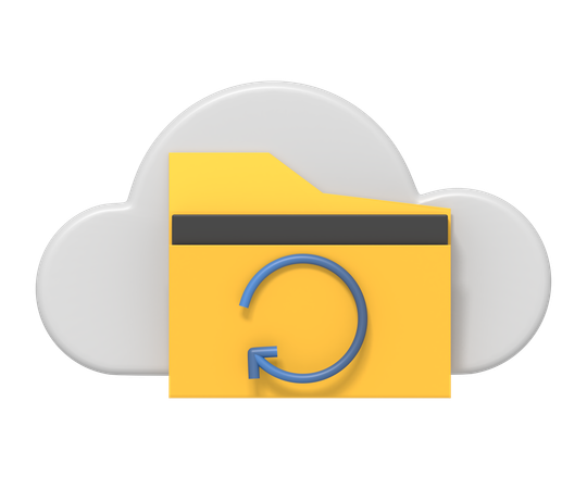 Sauvegarde de dossier cloud  3D Icon