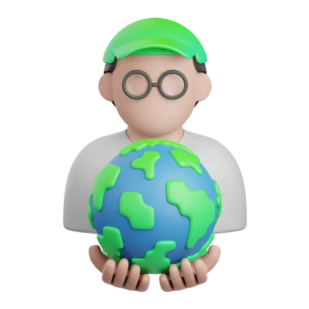 Sauver la Terre  3D Icon