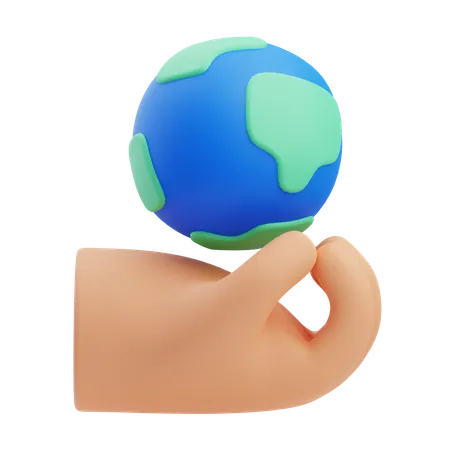 Sauver la Terre  3D Icon