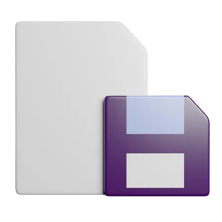 Save Document File 3D Icon