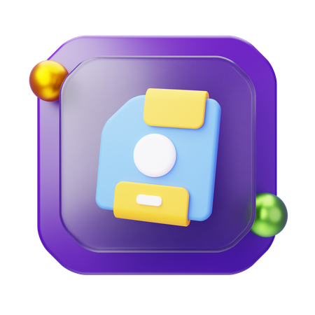 Save  3D Icon