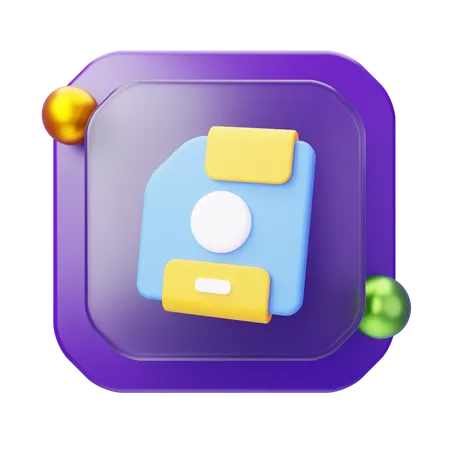 Save  3D Icon