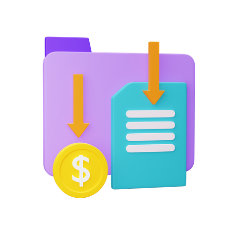 Save Accounting Files  3D Icon