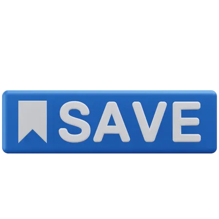 Save Button 3 D Social Media Action Button 3D Icon