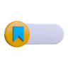 3d save button logo