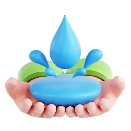 Save Clean Water  3D Icon