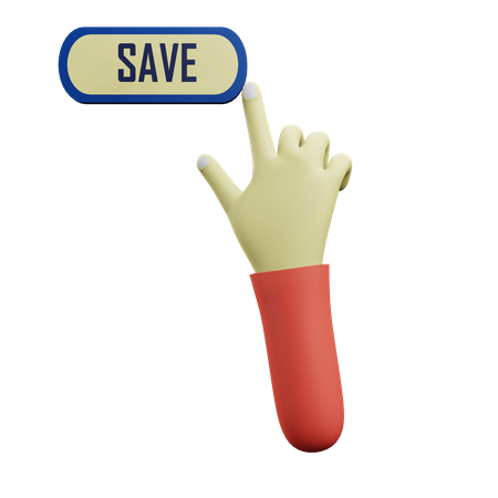Save Click  3D Icon