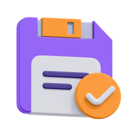 Save Disk Successful  3D Icon