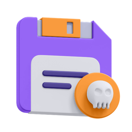 Save Disk Virus  3D Icon