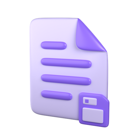 Save Document  3D Icon