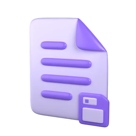 3 D Save Document Icon 3D Icon
