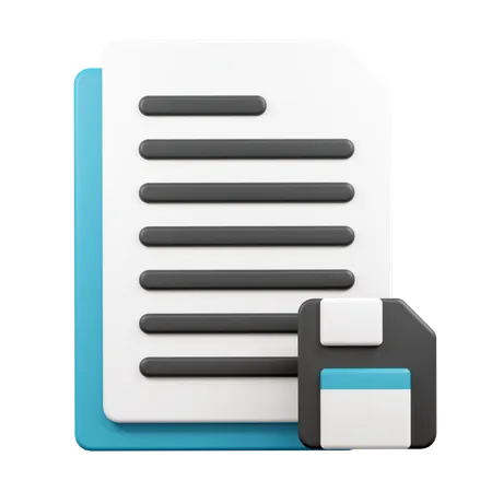 Save Document  3D Icon