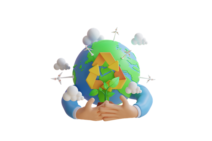 Save Earth  3D Icon