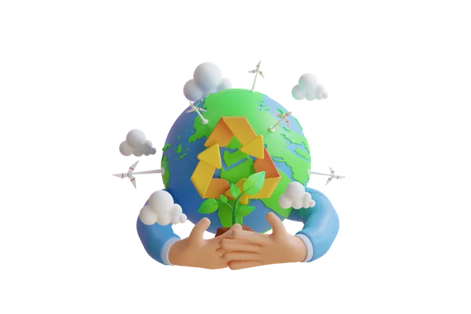 Save Earth  3D Icon