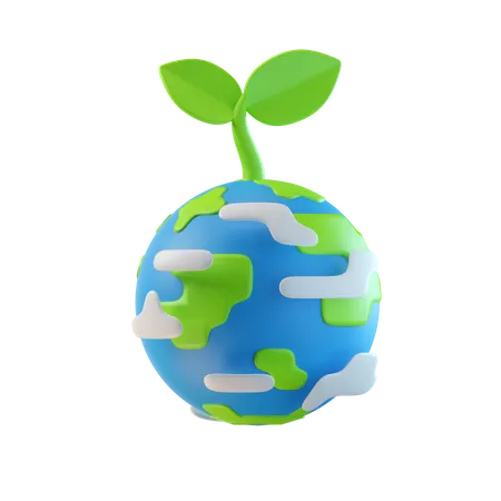 Save Earth  3D Illustration