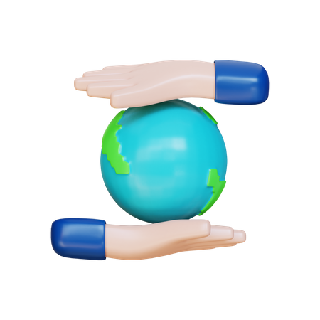 Save Earth  3D Illustration