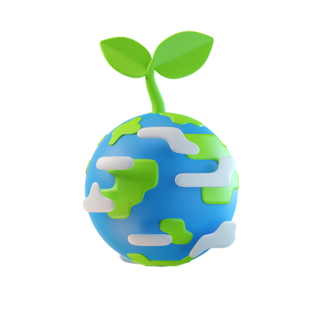 Save Earth 3D Illustration