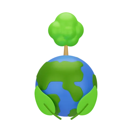Save Earth 3 D Go Green 3D Icon