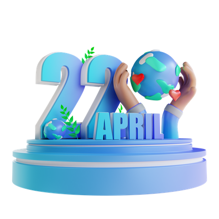 Save Earth Day 3D Illustration