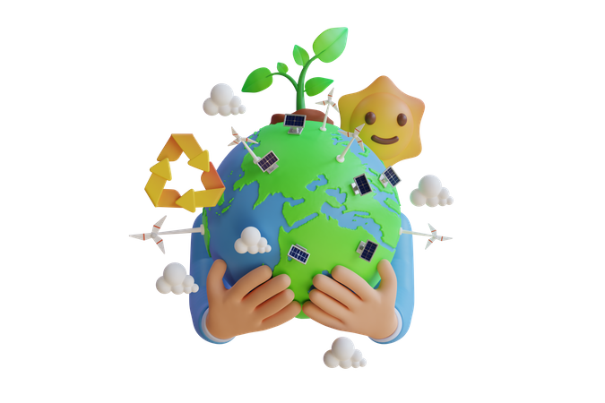 Save Ecology  3D Icon