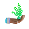 3d holding plants emoji