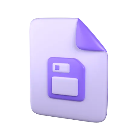 3 D Save File Icon 3D Icon