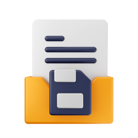 Save Folder  3D Icon