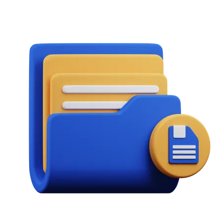 Save Folder  3D Icon