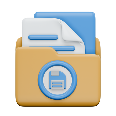 Save Folder  3D Icon