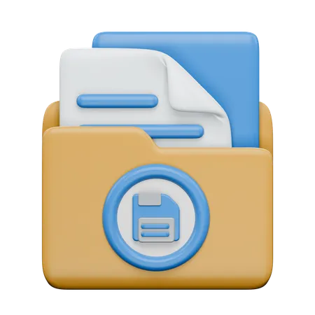 Save Folder  3D Icon