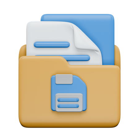 Save Folder  3D Icon