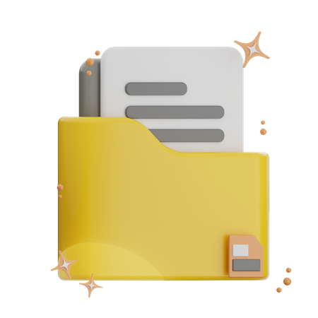 Save Folder  3D Icon