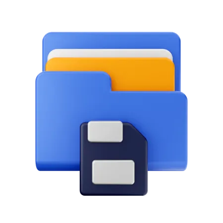 Save Folder  3D Icon