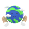 3d save nature emoji