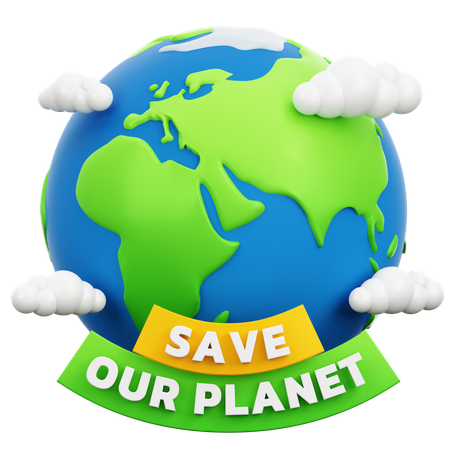 Save Our Planet  3D Icon